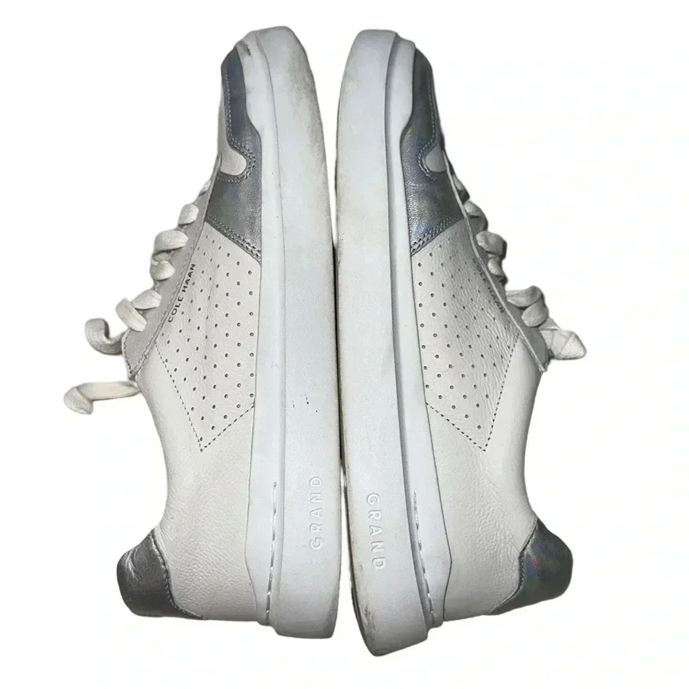 Cole Haan Grand White Lace up Sneakers Size 7.5 - Picture 5 of 7